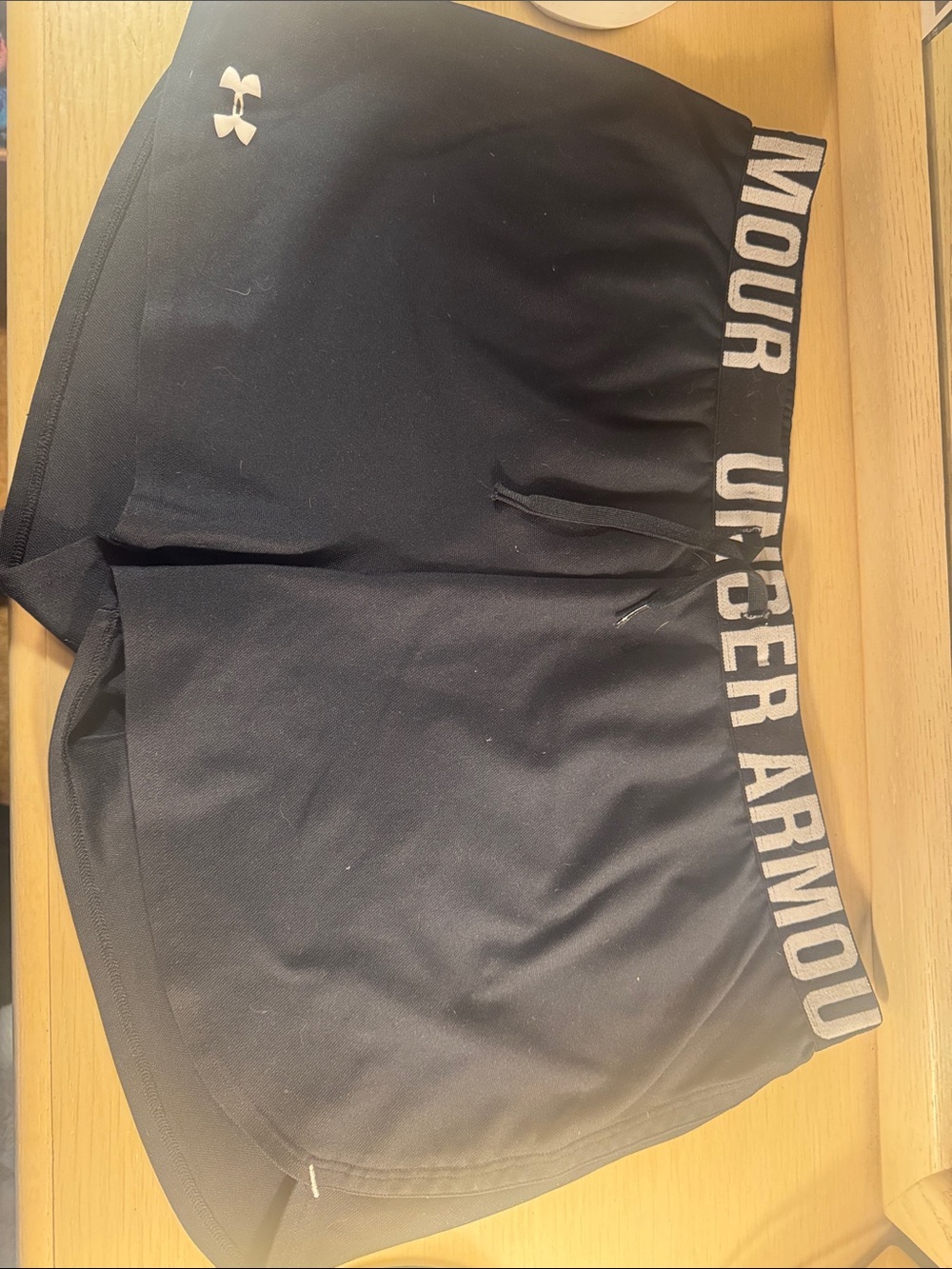 Under Armour Black Women's Performance Logo Elastic-Waist Shorts